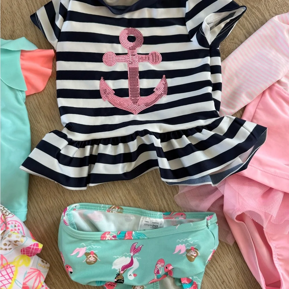 12 Month Toddler Girls Swimsuit Bundle
